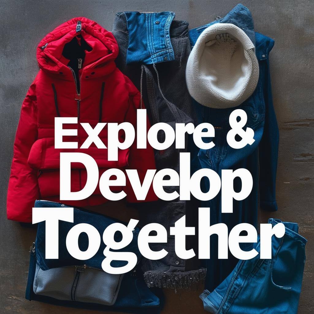 Explore Develop Together fashion slogan